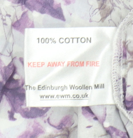 Honor Millburn Women's Purple Floral Button-Up Shirt