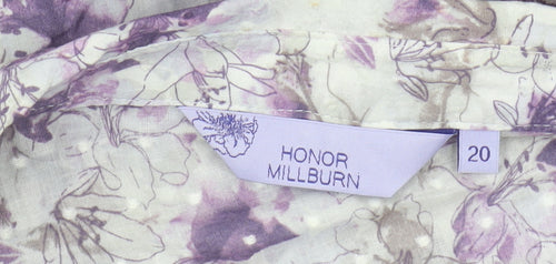 Honor Millburn Women's Purple Floral Button-Up Shirt