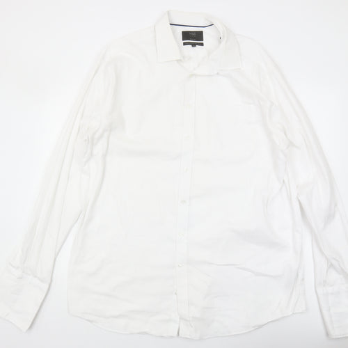 Marks and Spencer Men's White Regular Fit Shirt