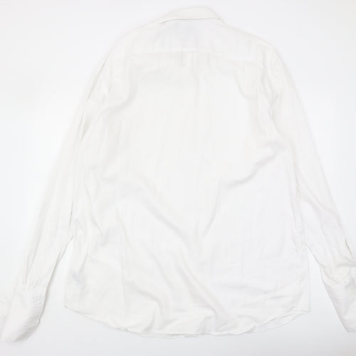 Marks and Spencer Men's White Regular Fit Shirt