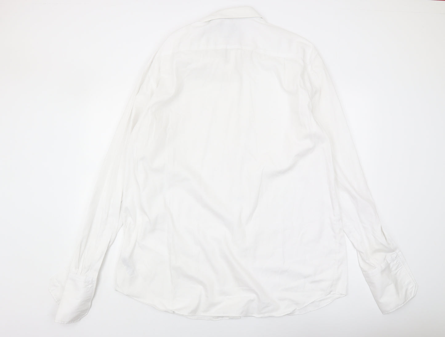 Marks and Spencer Men's White Regular Fit Shirt