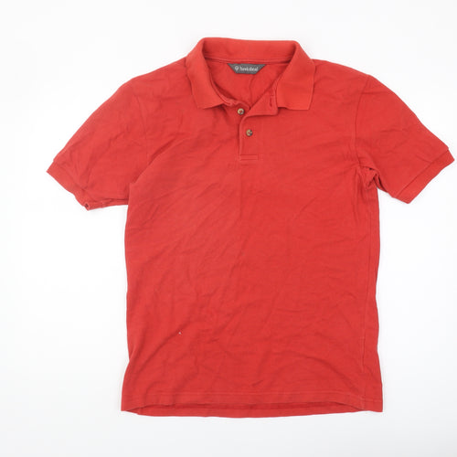 Hawkshead Men's XS Red Cotton Polo Shirt