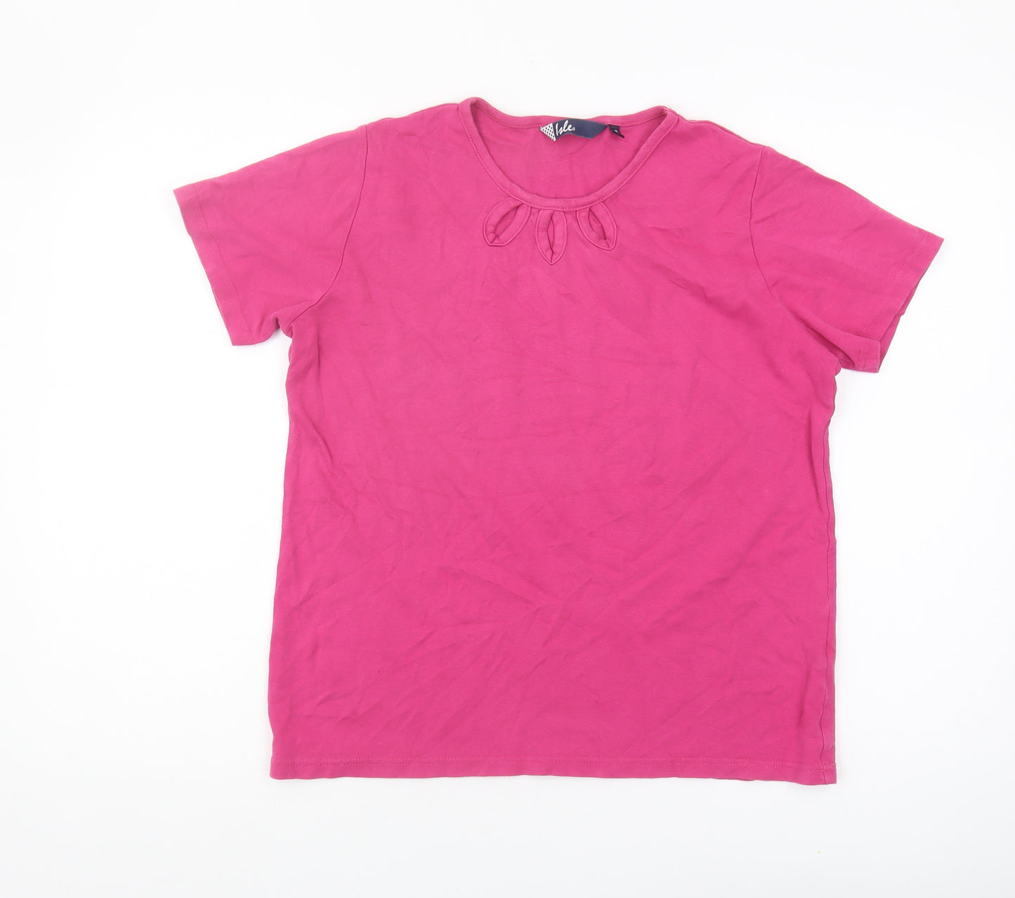 Isle Women's Pink Cotton T-Shirt, Size M