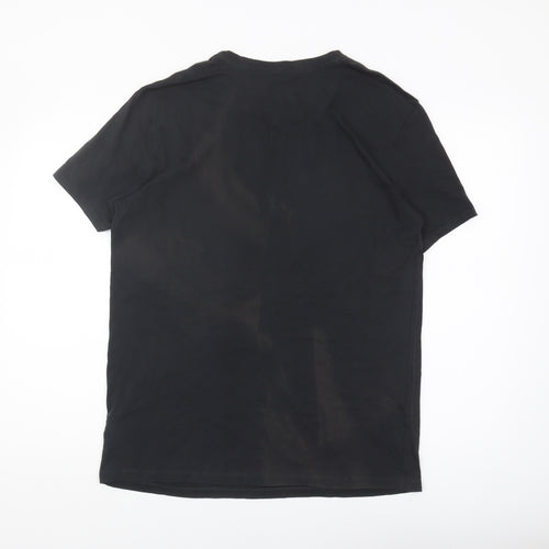 AllSaints Men's Black Graphic Print T-Shirt L