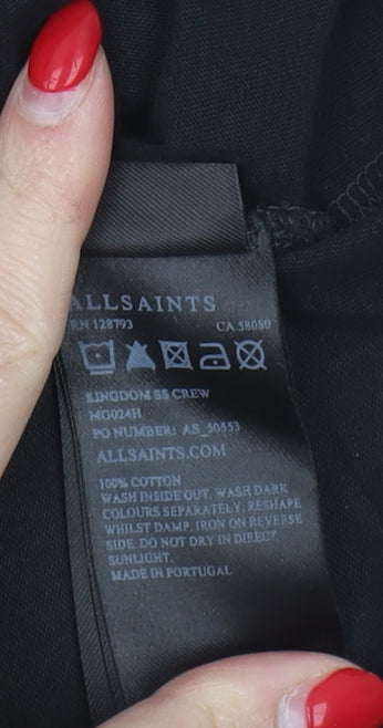 AllSaints Men's Black Graphic Print T-Shirt L