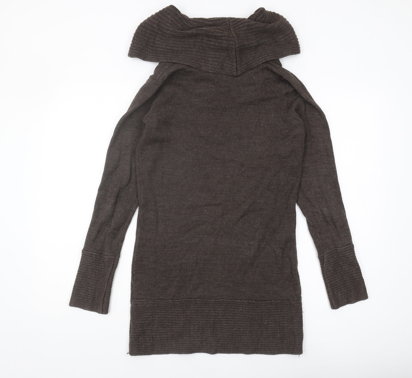 H&M Women's Brown Cowl Neck Knit Pullover Jumper S