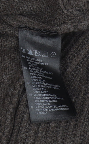 H&M Women's Brown Cowl Neck Knit Pullover Jumper S