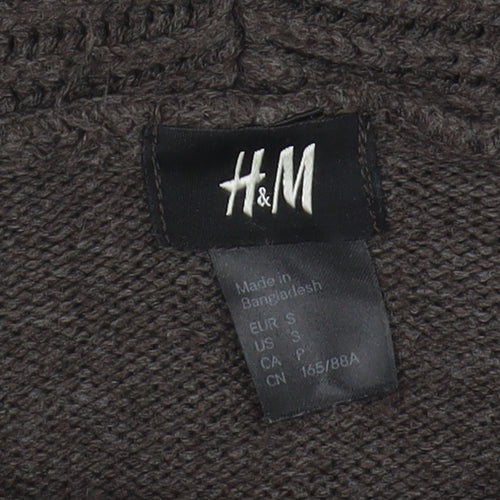 H&M Women's Brown Cowl Neck Knit Pullover Jumper S