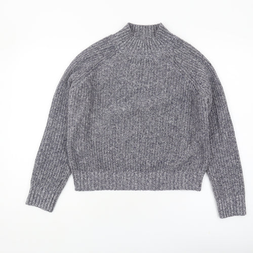 Fat Face Women's Grey Chunky-Knit Pullover Jumper Size 10