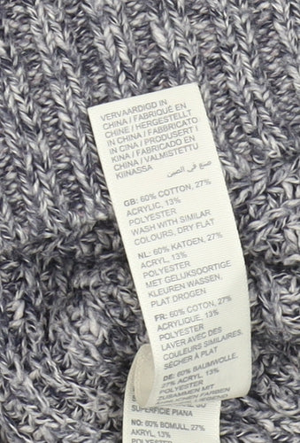 Fat Face Women's Grey Chunky-Knit Pullover Jumper Size 10