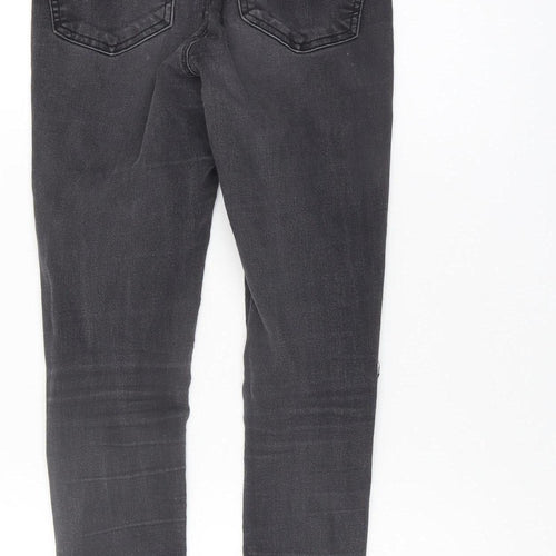 Topshop Women's Black Skinny Jeans, Size S, Distressed