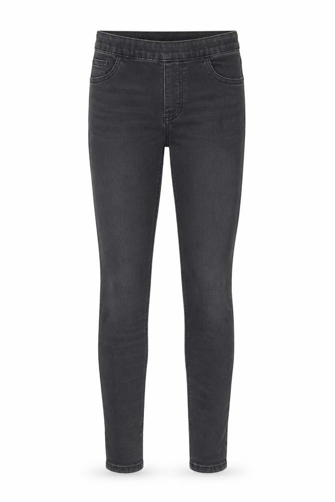 Front view of Topshop Women's Black Skinny Jeans, size S, Distressed