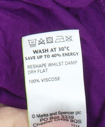 Marks and Spencer Women's Purple Short Viscose Dress