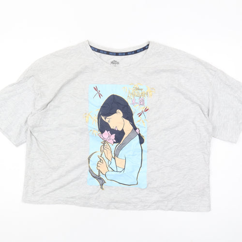 Disney Womens Grey Mulan Nightshirt M Size 12-14
