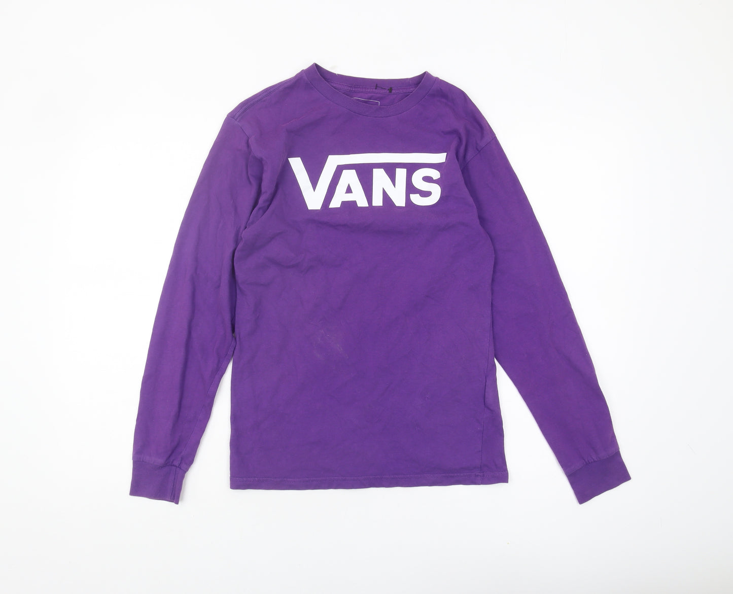 Vans Unisex Purple Long Sleeve T-Shirt in Small Classic Fit