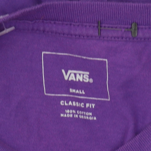 Vans Unisex Purple Long Sleeve T-Shirt in Small Classic Fit