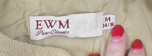 EWM Women's Beige Fleece Jacket Size 14