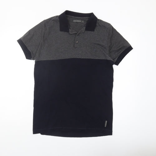 French Connection Men's Grey Polo Shirt Size L