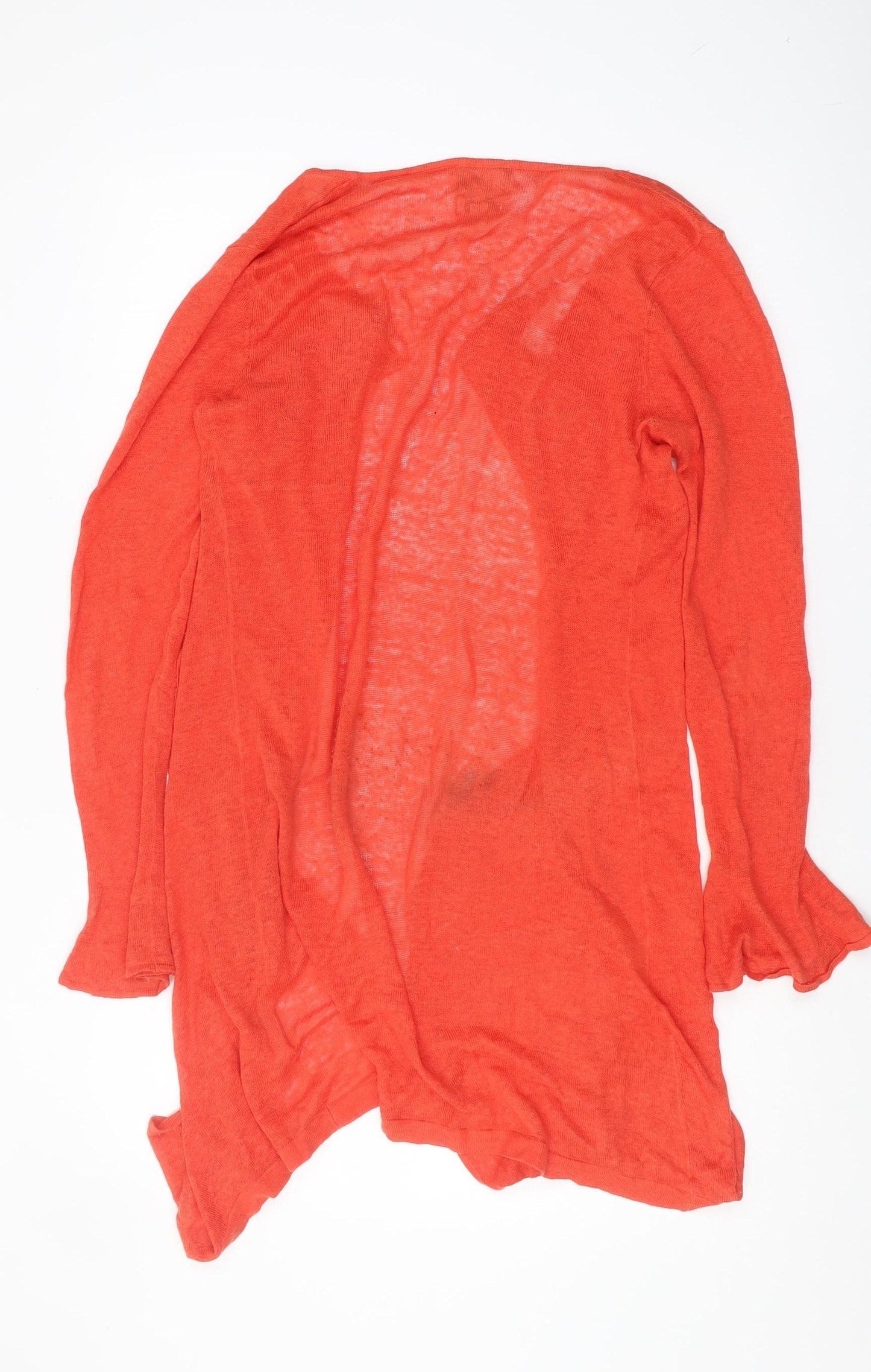 Ghost Women's Orange Open-Knit Cardigan Size 12