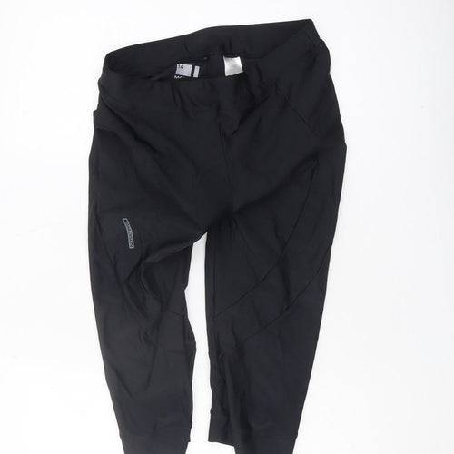 Madison Women's Black Activewear Trousers, Size 14, Elastic Waist