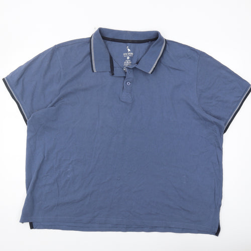 STH SHORE Men's Blue Polo Shirt, 3XL Cotton Casual
