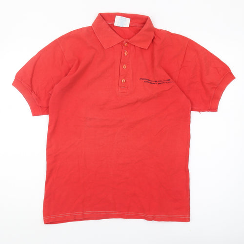 Bruce Elliott Men's Red Polo Shirt Size L