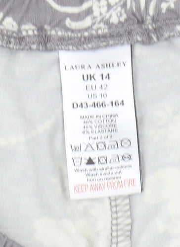 Laura Ashley Women's Grey Floral Pyjama Pants Size 14