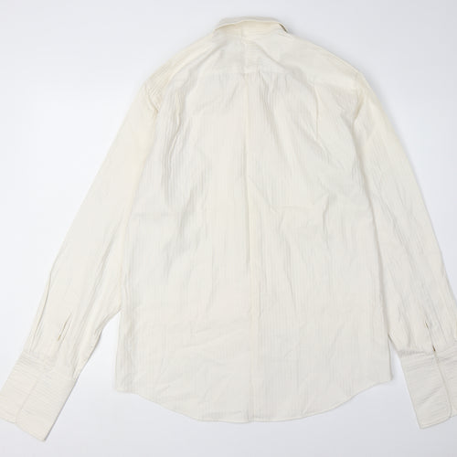 Jeff Banks Men's Ivory Long Sleeve Shirt, Size 15.5