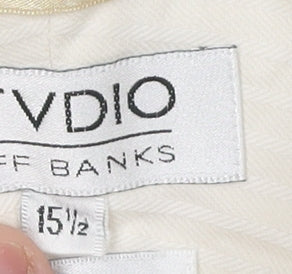 Jeff Banks Men's Ivory Long Sleeve Shirt, Size 15.5