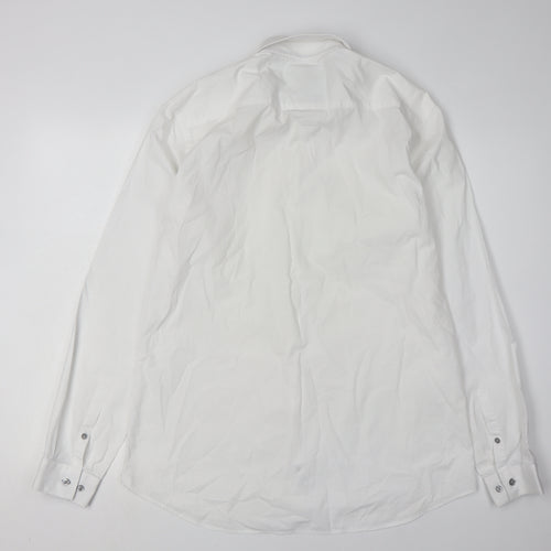 Next Men's White Slim Fit Dress Shirt, Size 16.5