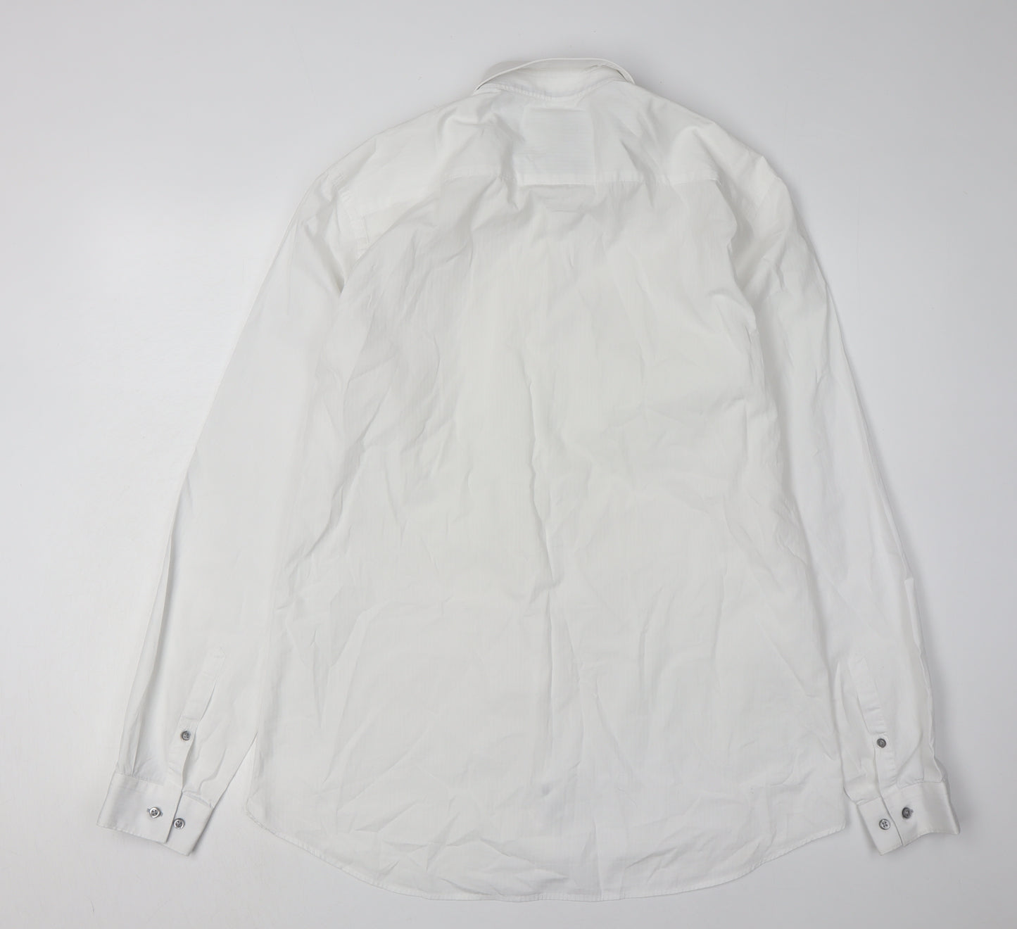Next Men's White Slim Fit Dress Shirt, Size 16.5