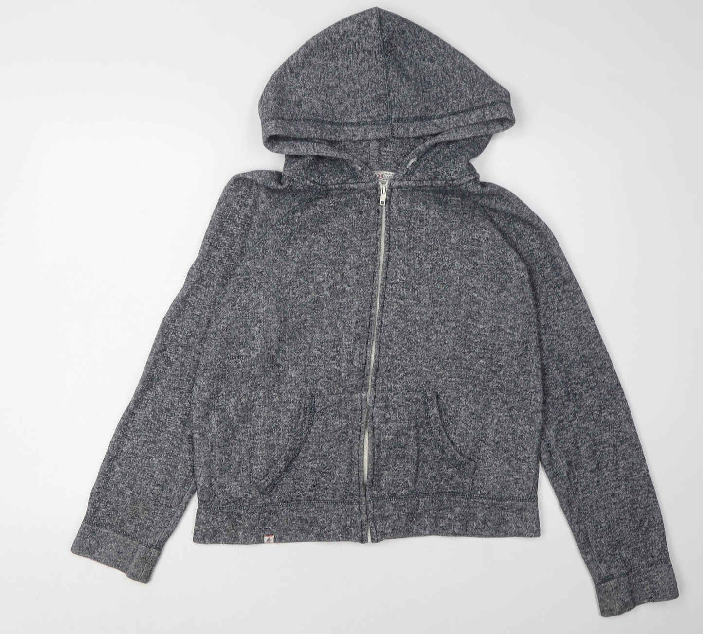 SoulCal & Co Grey Unisex Hoodie, Size 12, Zip Closure