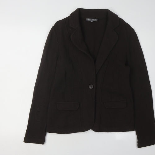 Laura Ashley Women's Black Wool Cardigan Size 12