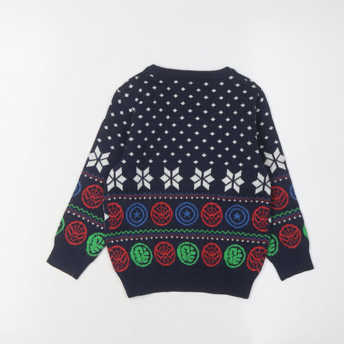 Marvel Boys Multicoloured Pullover Jumper 2-3 Years, Christmas, Superhero