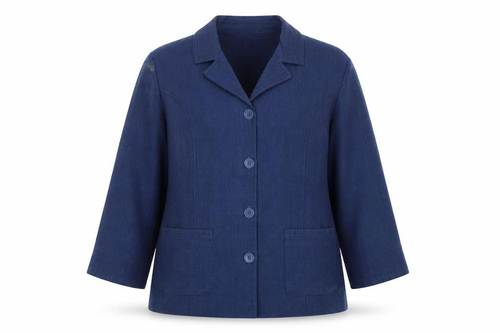 Front view of Honor Millburn Women's Blue Suit Jacket, size 14