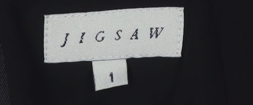 Jigsaw Women's Black Midi Skirt, Size 4, Rayon, Zip