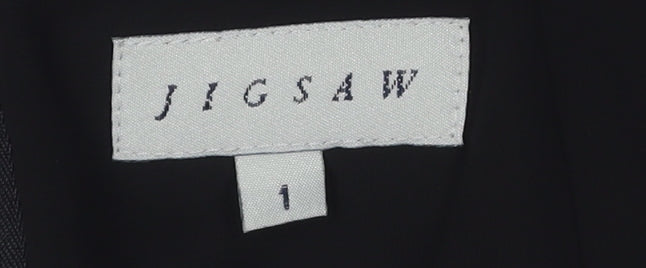 Jigsaw Women's Black Midi Skirt, Size 4, Rayon, Zip