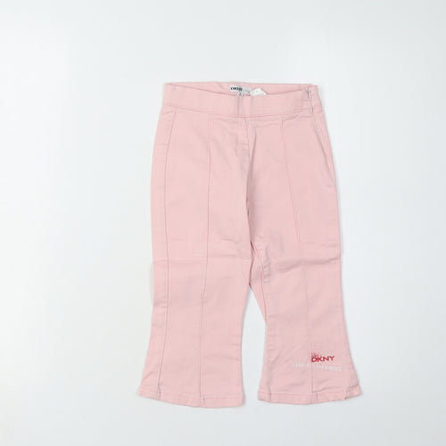 DKNY Girls Pink Trousers, Size 2 Years, Cotton Blend