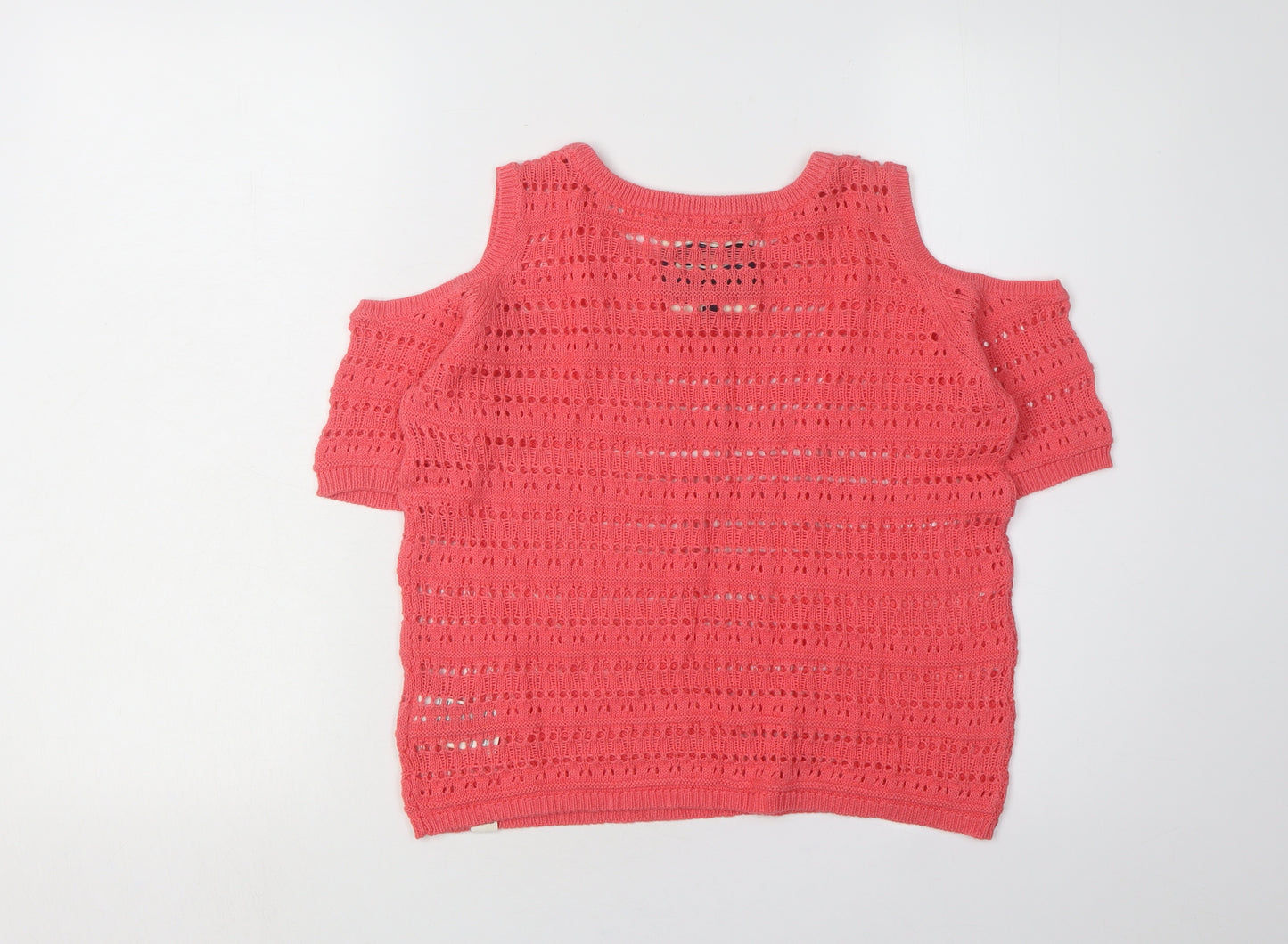 SuperDry Women's Red Open-Knit Pullover Jumper XS