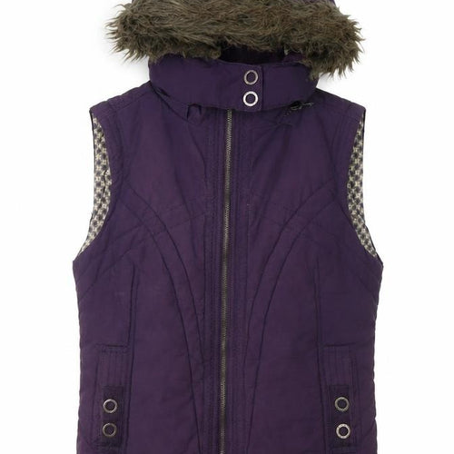 Mantaray Women's Purple Hooded Waistcoat Size 10