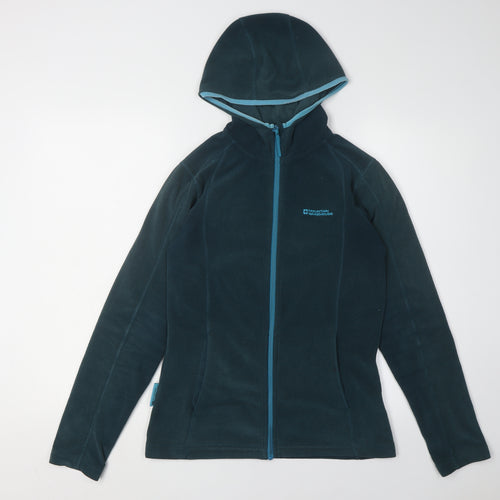 Mountain Warehouse Women's Blue Fleece Hooded Jacket - Size 8