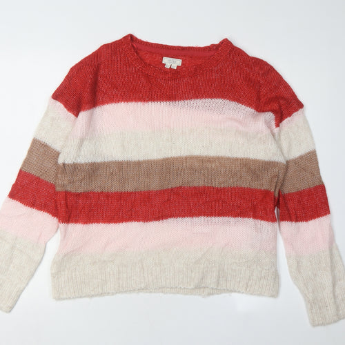 Fat Face Women's Multicoloured Striped Jumper Size 10