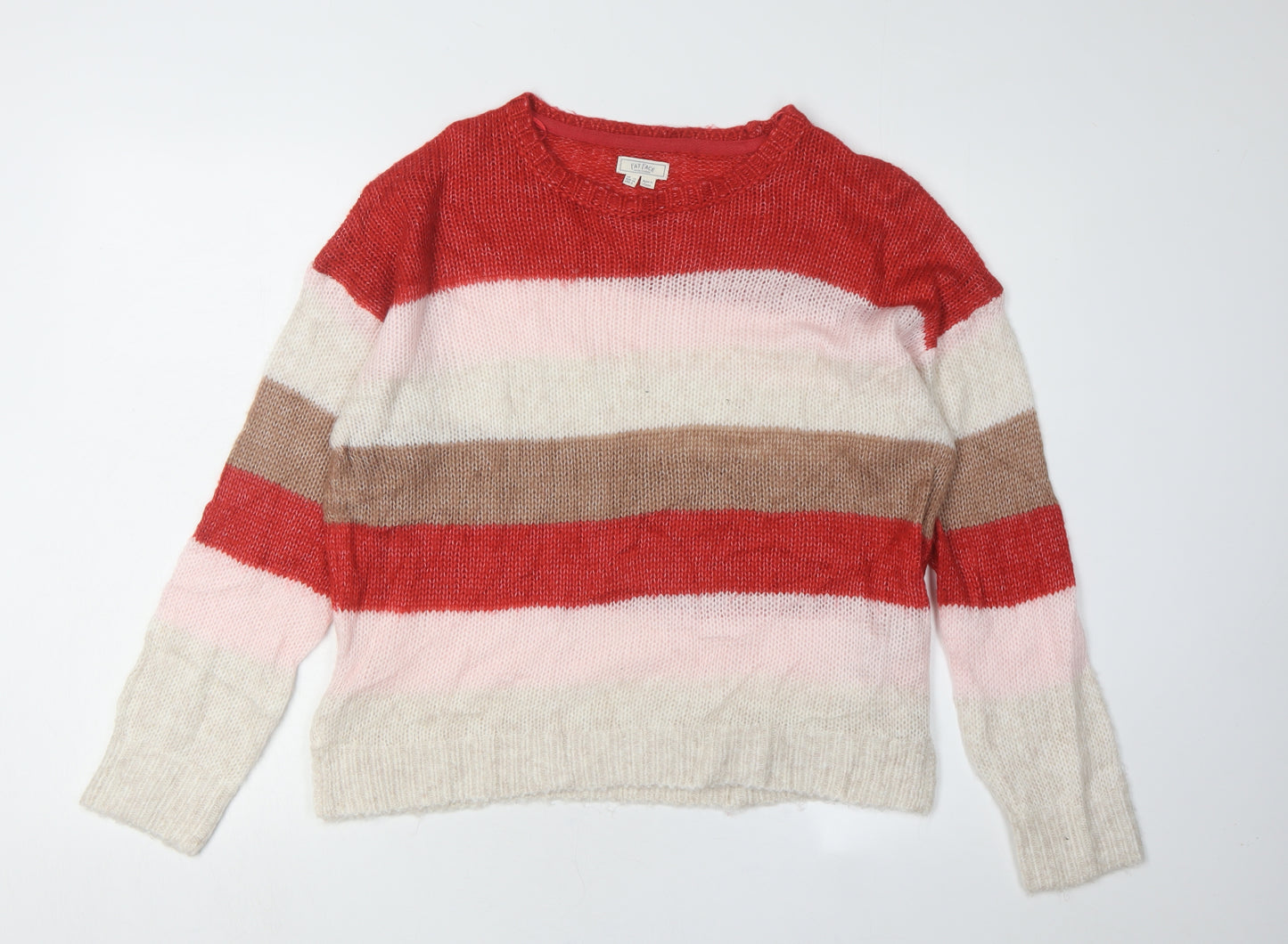 Fat Face Women's Multicoloured Striped Jumper Size 10