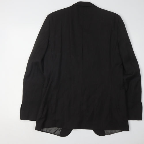 Calvin Klein Men's Black Wool Blazer - Size UK 42
