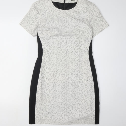 Reiss Women's Black Sheath Dress, Size 6, Short Sleeve