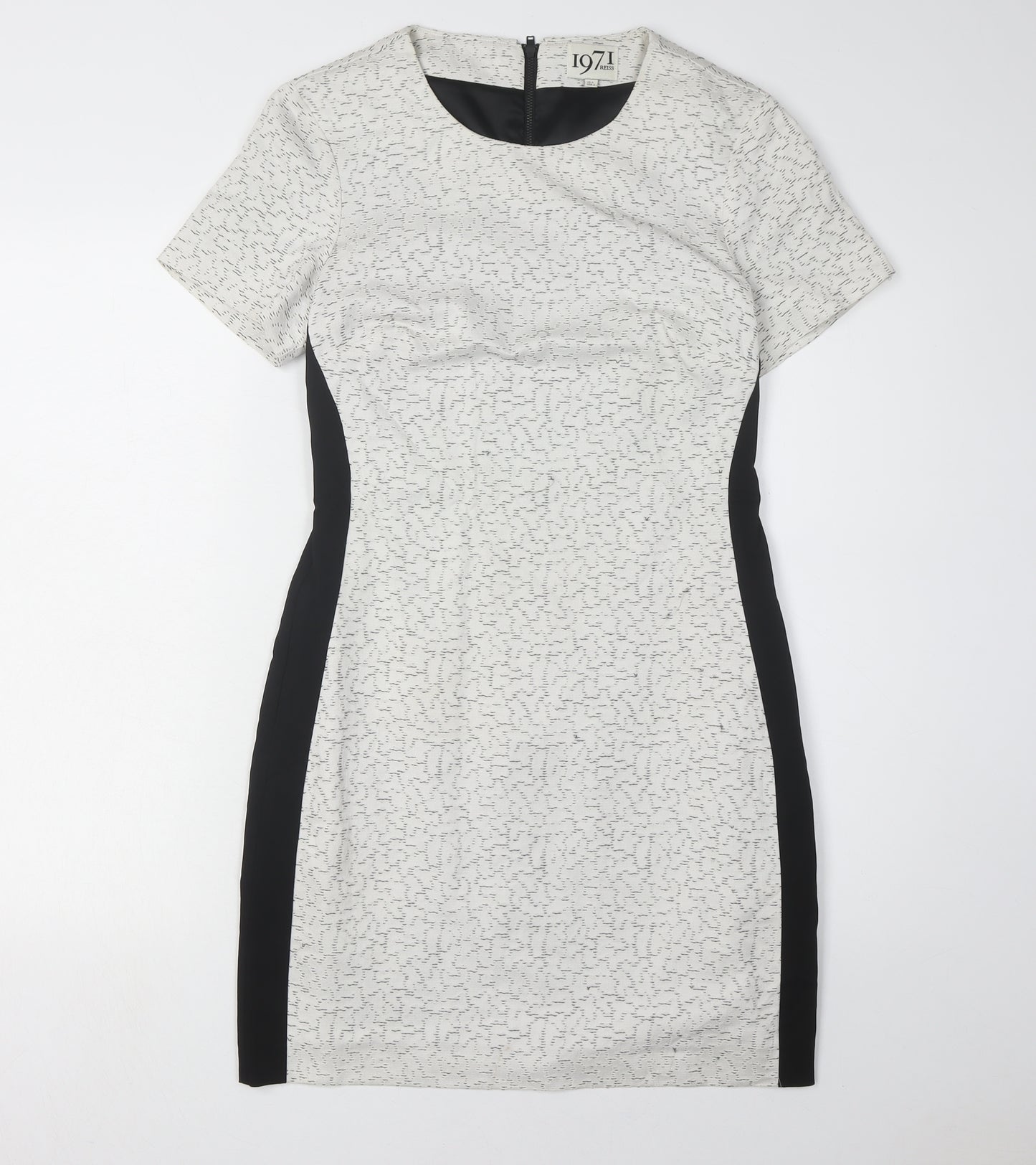 Reiss Women's Black Sheath Dress, Size 6, Short Sleeve