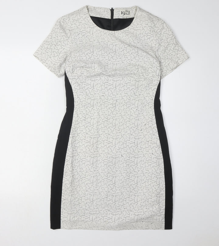 Reiss Women's Black Sheath Dress, Size 6, Short Sleeve