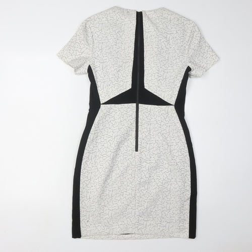 Reiss Women's Black Sheath Dress, Size 6, Short Sleeve