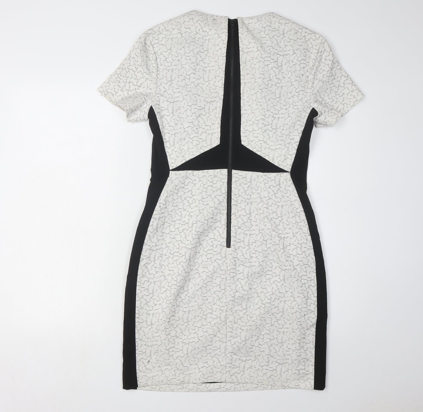 Reiss Women's Black Sheath Dress, Size 6, Short Sleeve