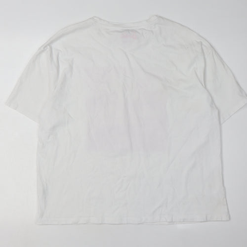 Stradivarius Women's White Barbie Graphic T-Shirt Size 6